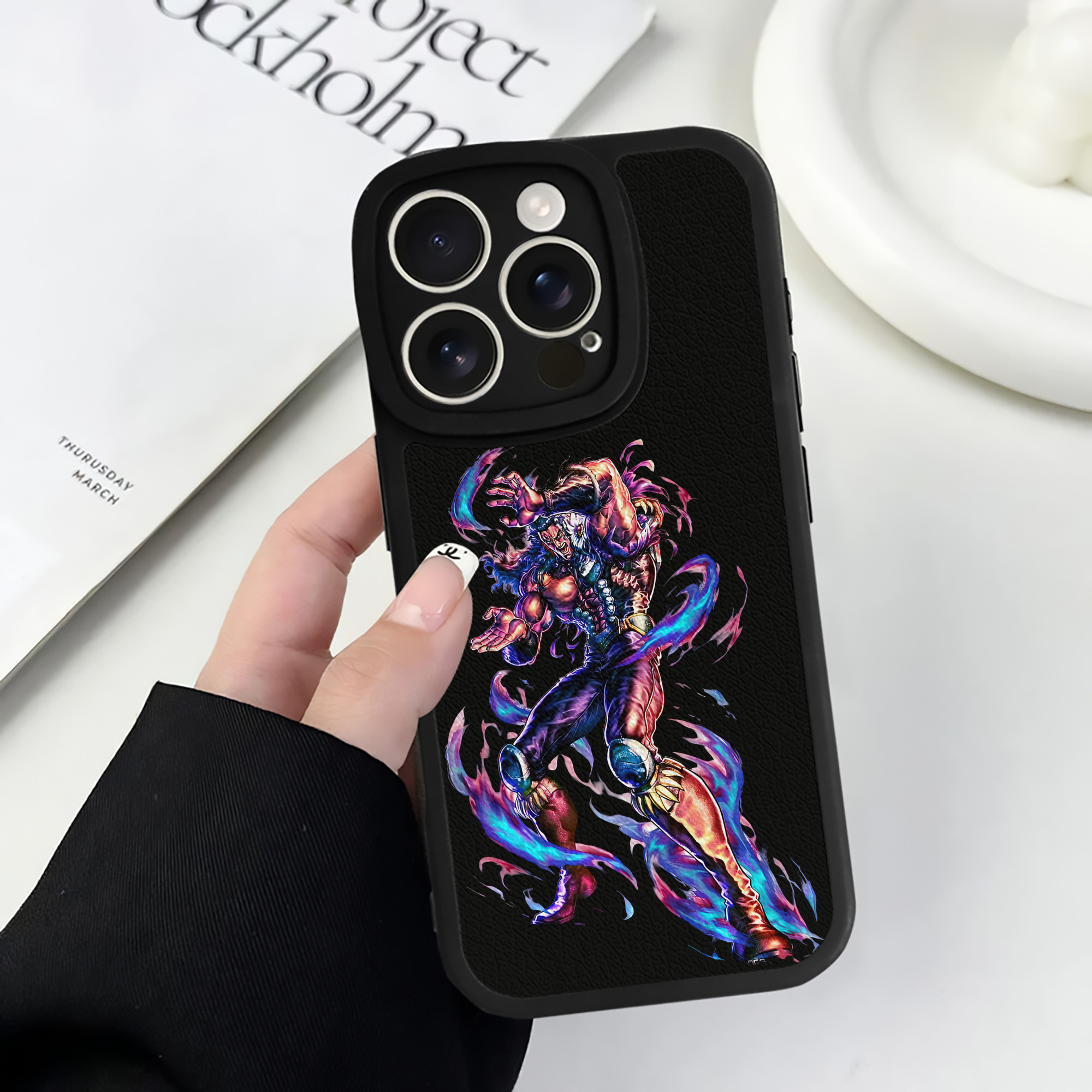 （画像用） 北斗の拳 Fist of the North Star 【iPhone 16シリーズ対応】シリコンスマホケース（レザー調） 材質：シリコン